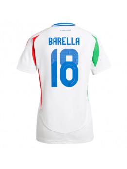 Italien Nicolo Barella #18 Replika Borta Kläder Dam EM 2024 Kortärmad